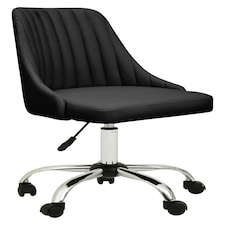 Interiors by Premier Brent Ribbed Black And Chrome Home Office Chair