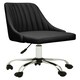image 1 of Interiors by Premier Brent Ribbed Black And Chrome Home Office Chair