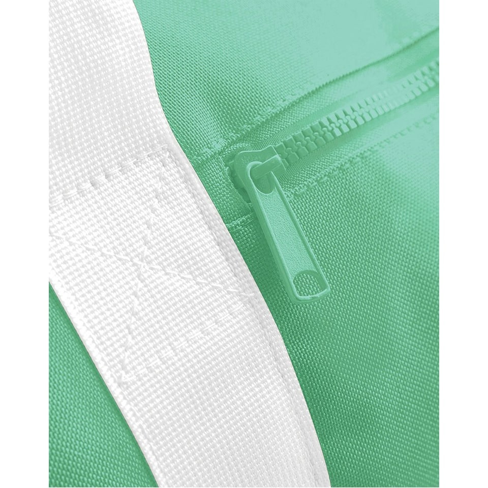 image 1 of Bagbase Plain Varsity Barrel / Duffle Bag (20 Litres) - Mint Green/Off White - One Size