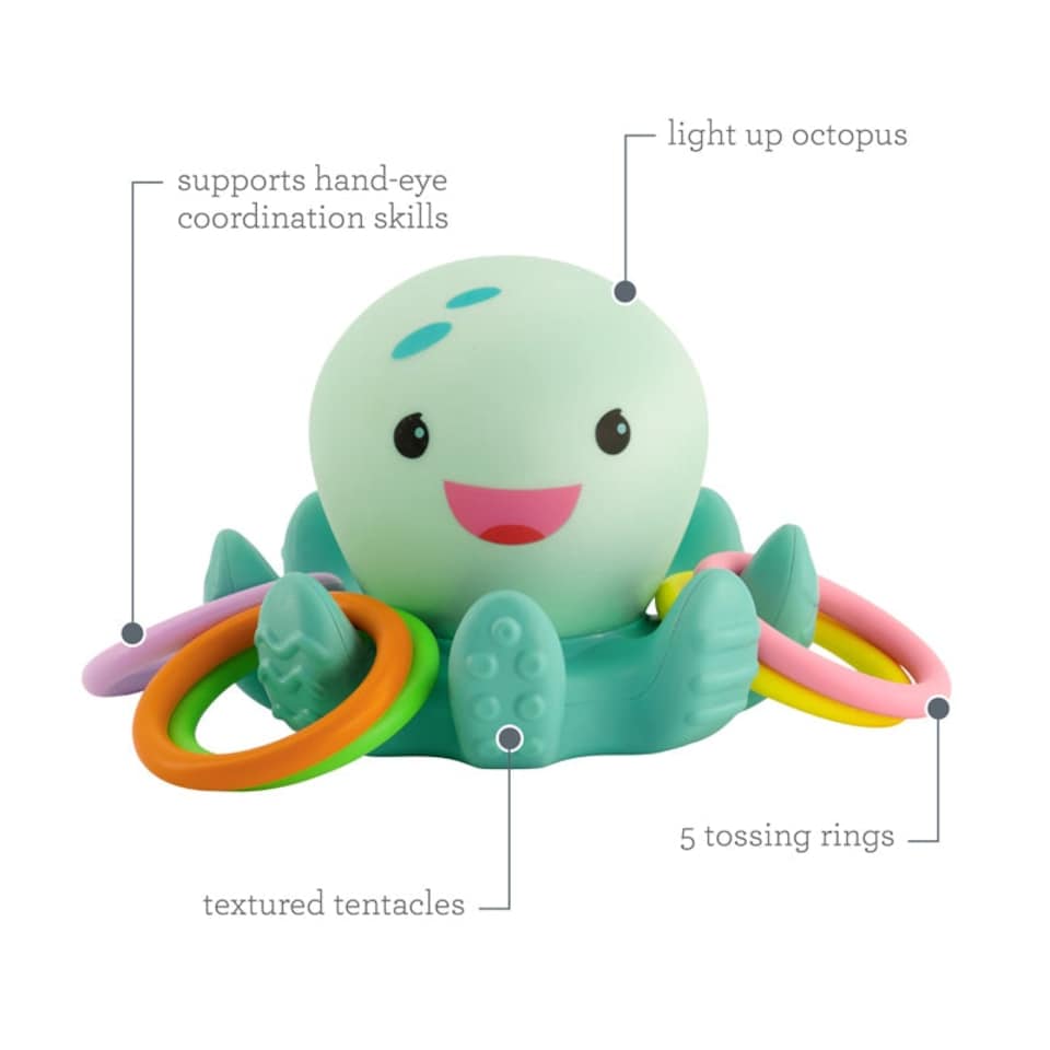 image 1 of Infantino Light Up Octopus Ring Catcher