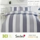 image 4 of Chambray Stripe Duvet Cover Set - King