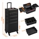 image 3 of Yaheetech 4-in-1 Large Capacity Makeup Trolley Black | Black