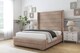 image 2 of Sloomy Sterling Mink Naples Bed Frame With 50"  Upholstered Wingback Headboard 2'6 Small Single