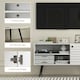 image 5 of HOMCOM TV Unit for 50" TVs with 2 Open Shelves, Door and 2 Cable Holes