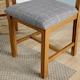 image 1 of Pair Of High Backed Dining Chairs Checked Seat Solid Oak Legs Fully Assembled Grey | Cross Back