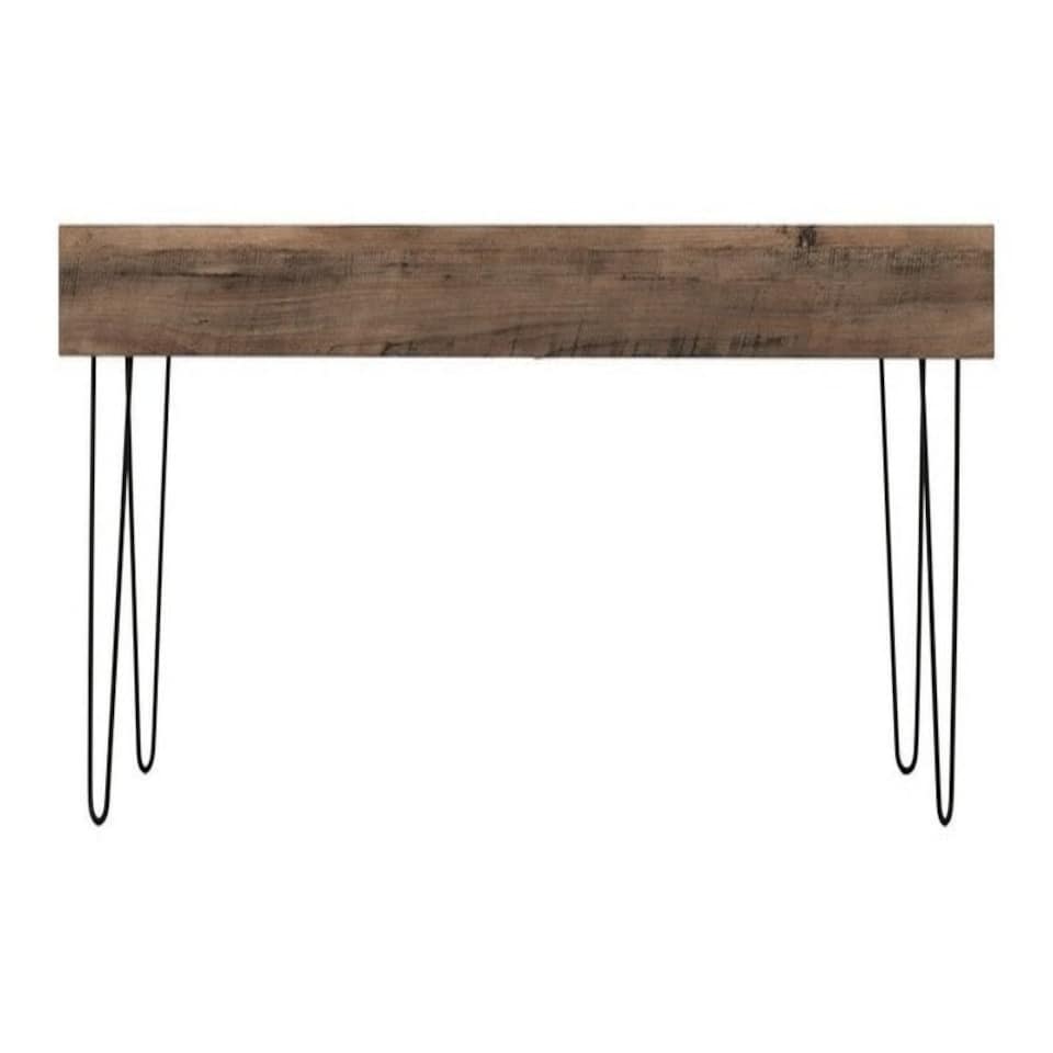 image 1 of Troy Coffee Table - L50 x W110 x H45 cm - Medium Oak Effect/Black Black