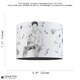 image 6 of Elvis Presley Themed Linen Lampshade with Famous Poses and Guitars Musical Notes | Grey