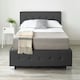 image 10 of End Lift Ottoman Storage Bed Double, Black Linen