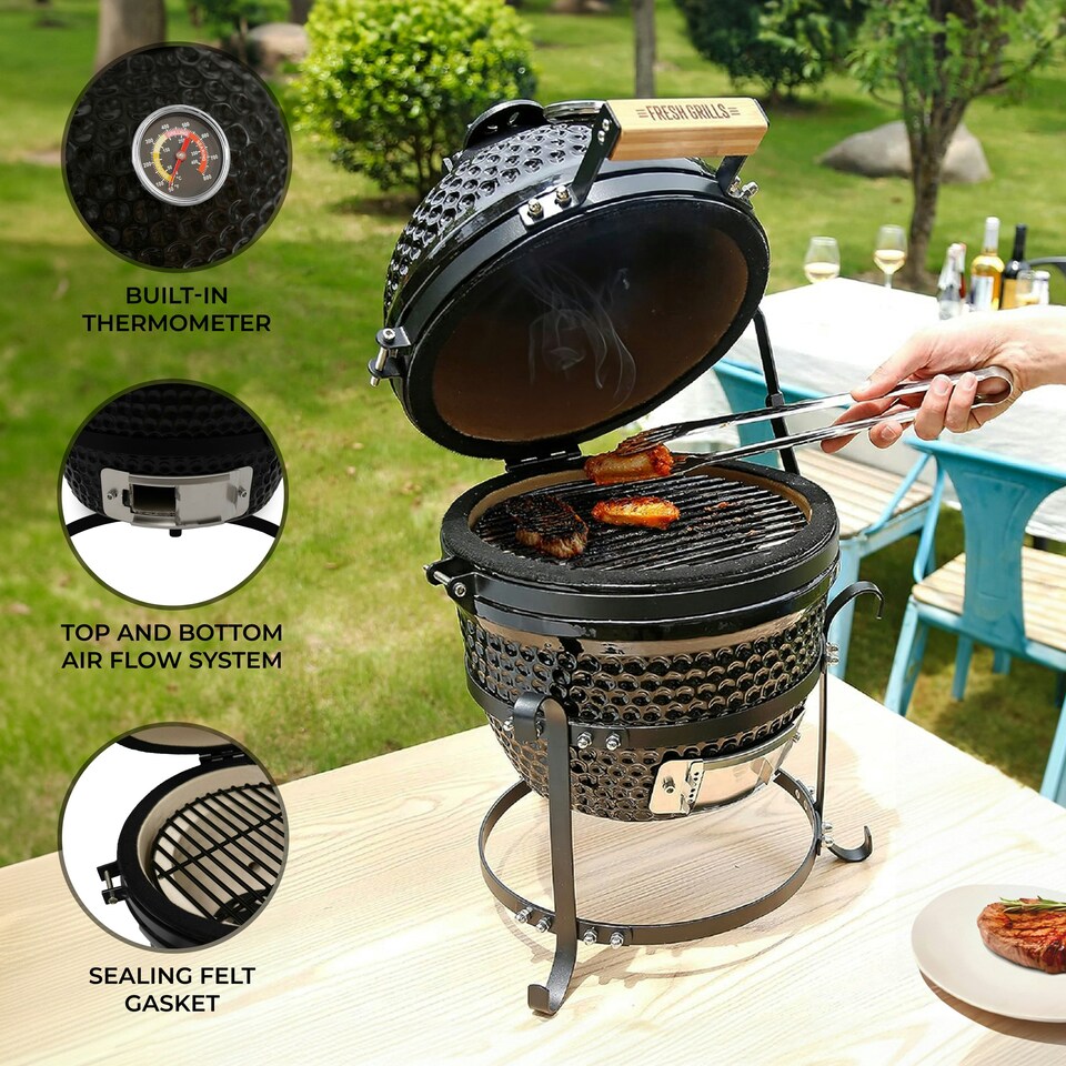 image 1 of Fresh Grills 13" Kamado BBQ Oven
