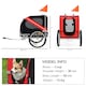 image 4 of PawHut Pet Bicycle Trailer Dog Cat Bike Carrier Water Resistant Red Outdoor
