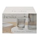 image 3 of Hestia Set of 4 Grey Ribbed Glasses