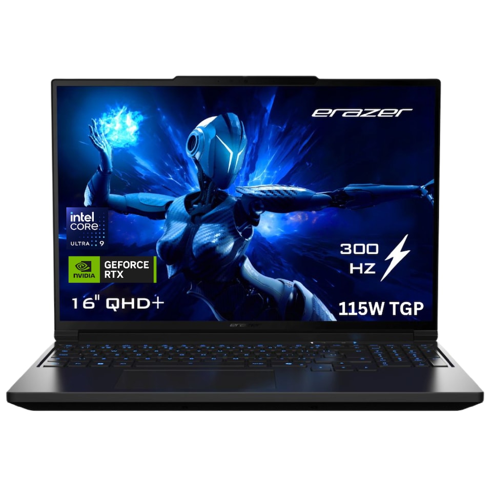 image 1 of Medion Erazer Major 16X1 Intel Core Ultra 7 255H 32GB RAM 2TB SSD RTX 5070 Ti 16 Inch WQXGA 300Hz Windows 11 Home Gaming Laptop - Black - 30041431