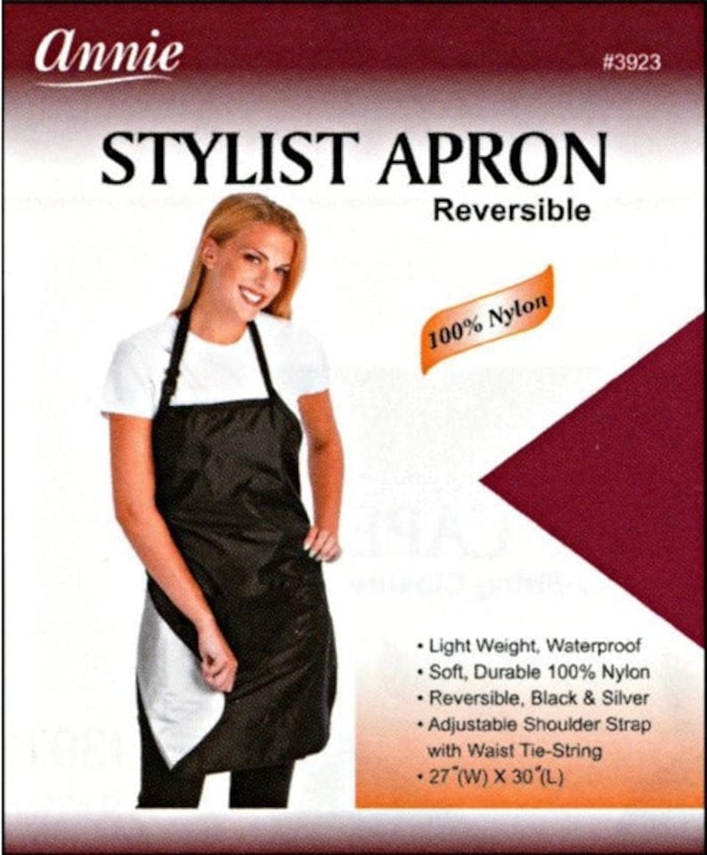 image 1 of Annie Hair Cutting Cloth Stylist Reversible Apron Waist-Tie String 3923