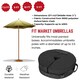 image 9 of 40kg Black Heavy Duty Round Garden Patio Parasol Umbrella Refillable Base Weight Bag