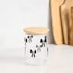 image 4 of OHS Bows Food Container Airtight Bamboo Lid Kitchen Storage Jar | Clear | Black - S | Small