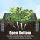 image 3 of Living and Home Galvanized Steel Square Raised Garden Bed- Grey- 100cm W x 100cm D x 30cm H | Grey