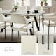 image 4 of Armchair Doe - durable fabric, black powder-coated legs, 120 kg load, 58 x 62 x 85 cm - Set of 6 White | Velvet Look Off-White