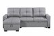 image 7 of Naples Chaise Linen Sofa | Grey | Light Grey | Two Seater