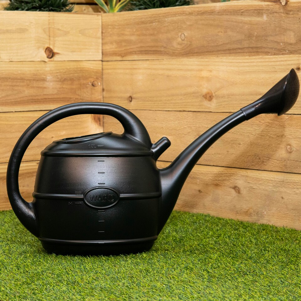 image 1 of 10L Garden Patio Ward Watering Can with Rose in Green