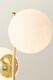 image 5 of ValueLights Jas Gold Metal Table Lamp White Frosted Glass Shades