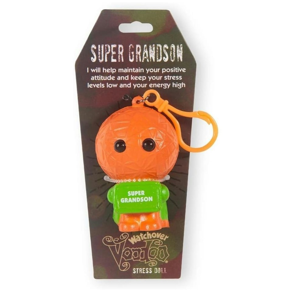History & Heraldry Voodoo Stress Toy Keychain -  Super Grandson