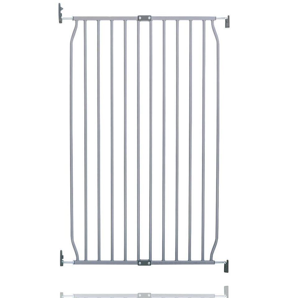 image 1 of Safetots Extra Tall Eco Screw Fit Baby Gate, Grey, 70cm - 80cm, Extra Tall Gate 100cm in Height, Stair Gate for Baby