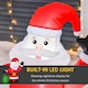 image 4 of HOMCOM 4ft Inflatable Christmas Santa Claus LED Lighted Yard Holiday for Lawn