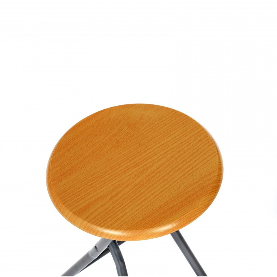 image 1 of Oypla Wooden Folding Breakfast Kitchen Bar Stool Seat Brown