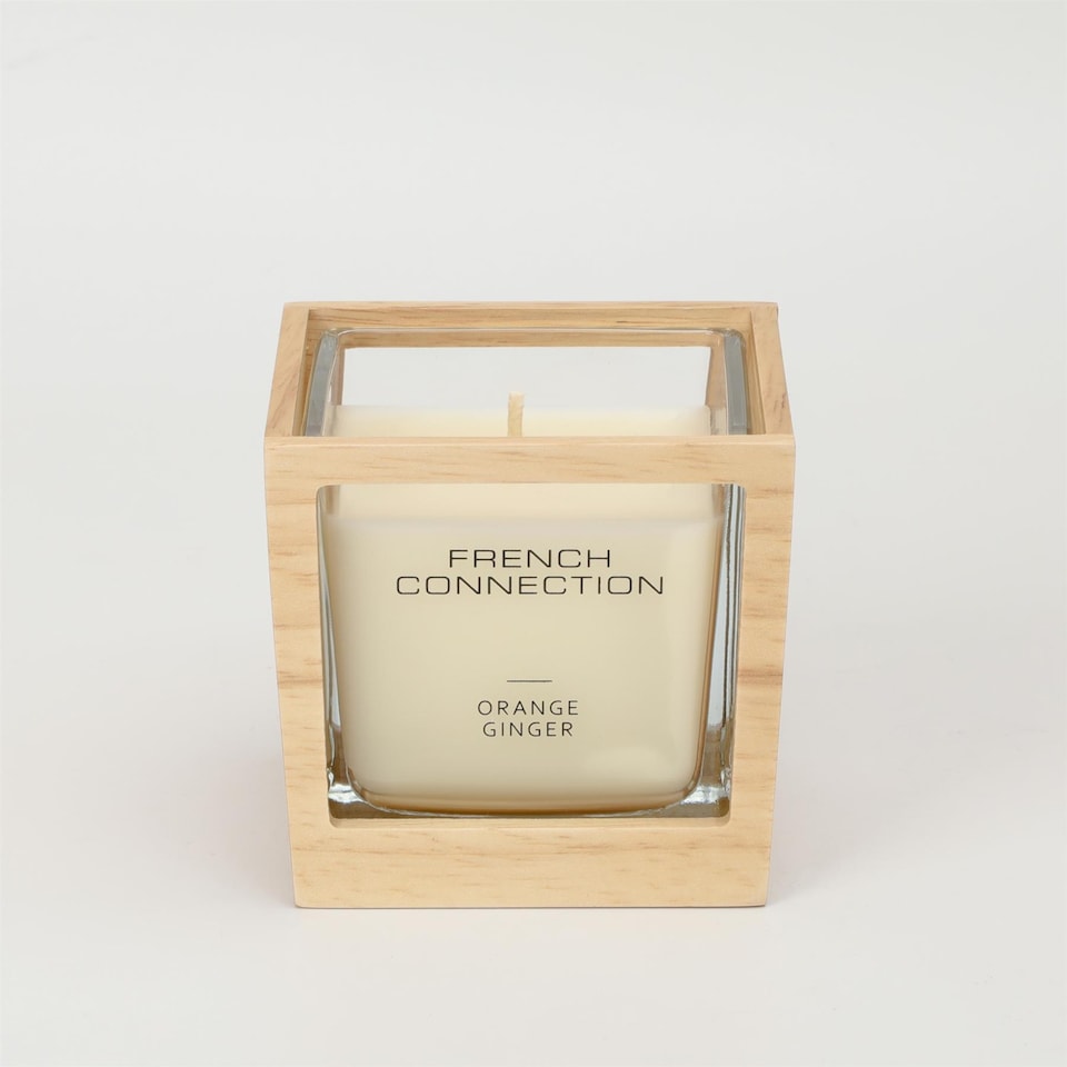 French Connection Wooden Collection Orange Ginger Candle 200g