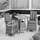 image 9 of Giardino Arizona Rattan Garden Bistro Set Patio Table and Chairs