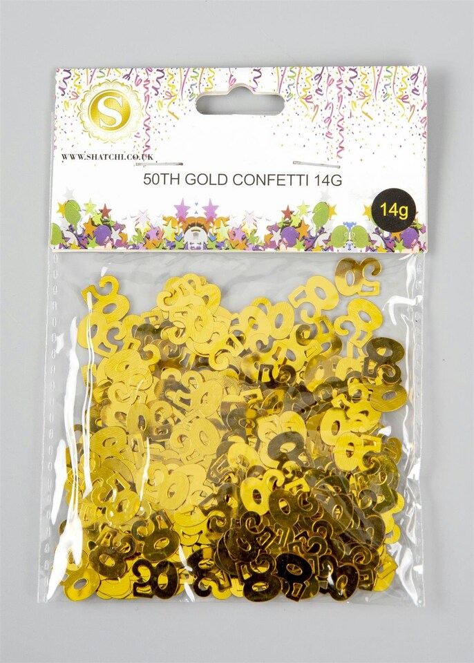 image 1 of 4 Packs 50th Birthday Confetti