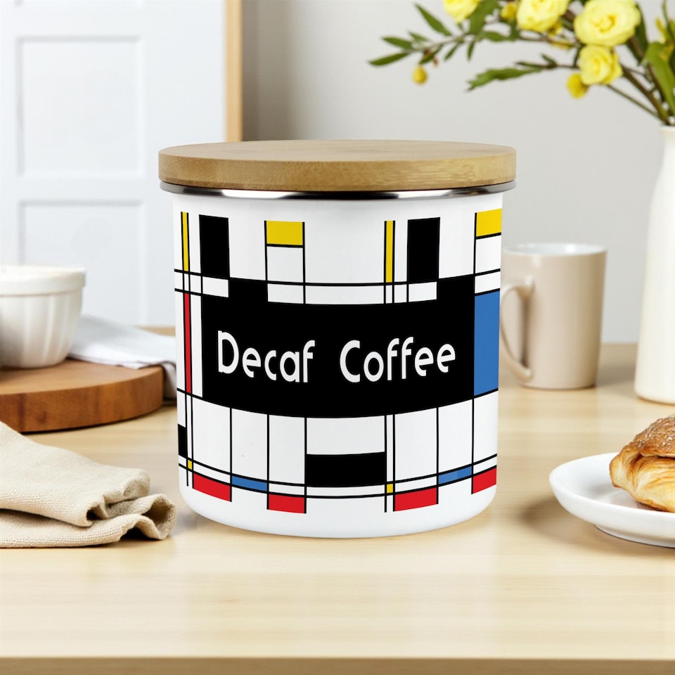 image 1 of Retro Large Decaf Coffee Canister