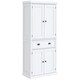 image 6 of HOMCOM Freestanding Kitchen Pantry Cupboard Storage Cabinet with Doors White