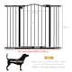 image 7 of PawHut 74-100cm Adjustable Metal Pet Gate Safety Barrier w/ Auto-Close Black