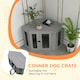 image 4 of PawHut Dog Crate Furniture for Medium Dogs w/ Cushion, Large Door - Grey