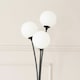 image 1 of ValueLights Velika Black 3 Arm Opaque Globe Floor Lamp Light