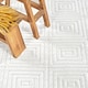 image 6 of LIVABLISS Le Mans-Modern 3D High & Low Pile Textured In- & Outdoor Rug 80 x 150 cm | White