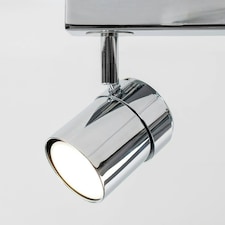 ValueLights Rosie Spotlight 3 Way Silver Ceiling Bar Spotlight | Chrome