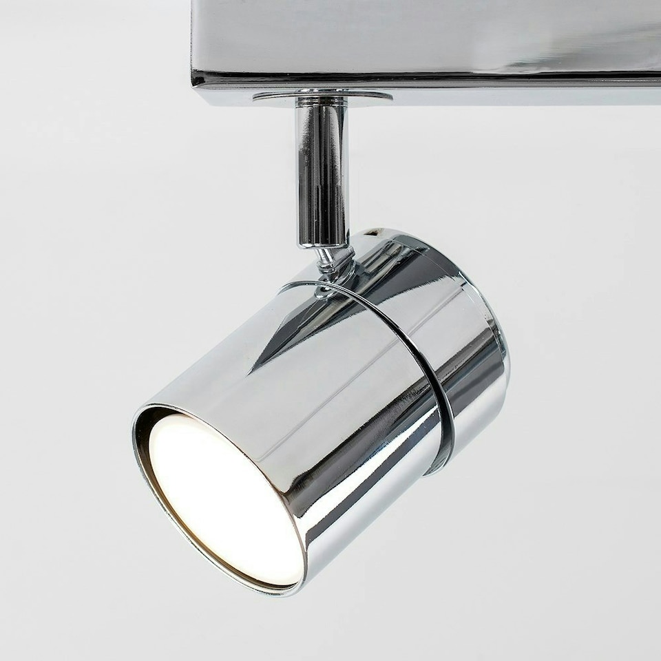 image 1 of ValueLights Rosie Spotlight 3 Way Silver Ceiling Bar Spotlight | Chrome