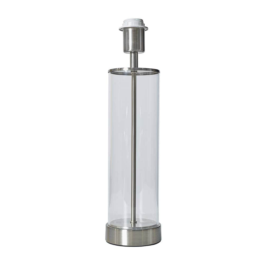 ValueLights Balan Tube Table Lamp Base in Metallic Silver