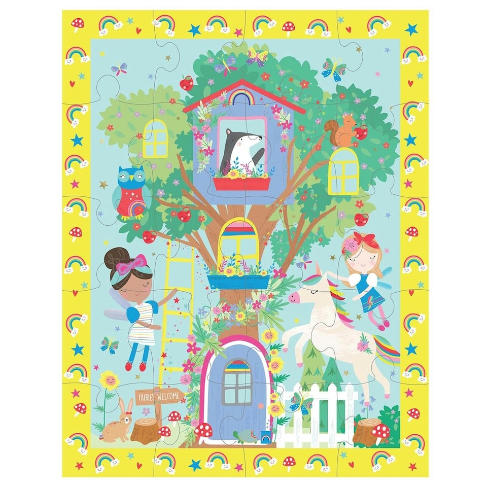 image 1 of Floss & Rock Magnetic 4 in 1 Activity Book - Rainbow Fairy Pink | Pink | One Size
