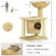 image 4 of PawHut Cat Tree with Scratching Posts, Cat House, Bed, Washable Cushions