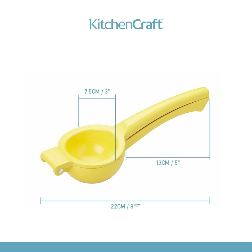 image 1 of KitchenCraft Lemon Squeezer Yellow Metal