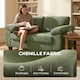 image 4 of HOMCOM 2 Seater Sofa, Chenille Small Sofa with Spring Cushions | Black | Dark Green | Two Seater