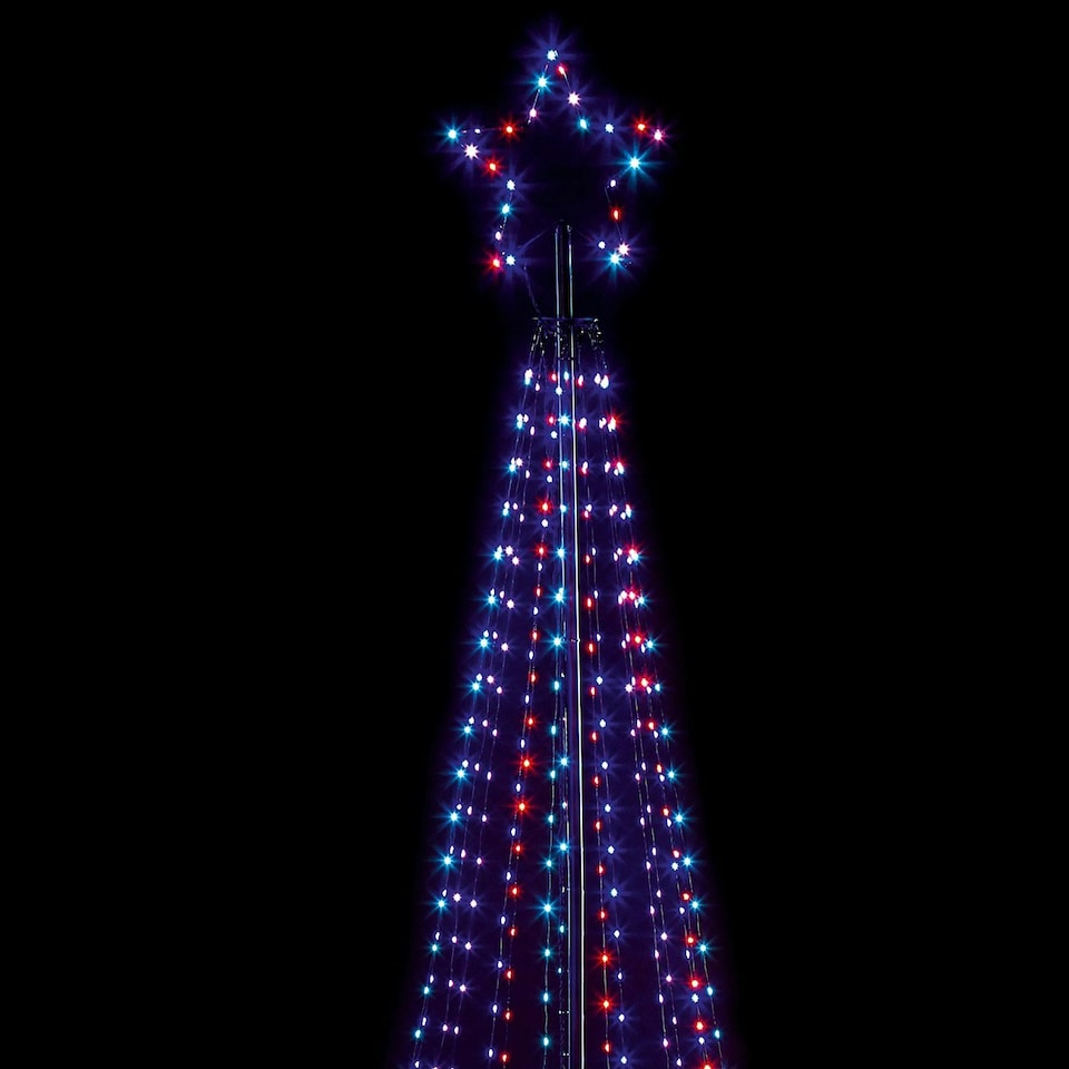 image 1 of Premier MicroBrights Christmas Tree Light Up Rainbow 2.5m