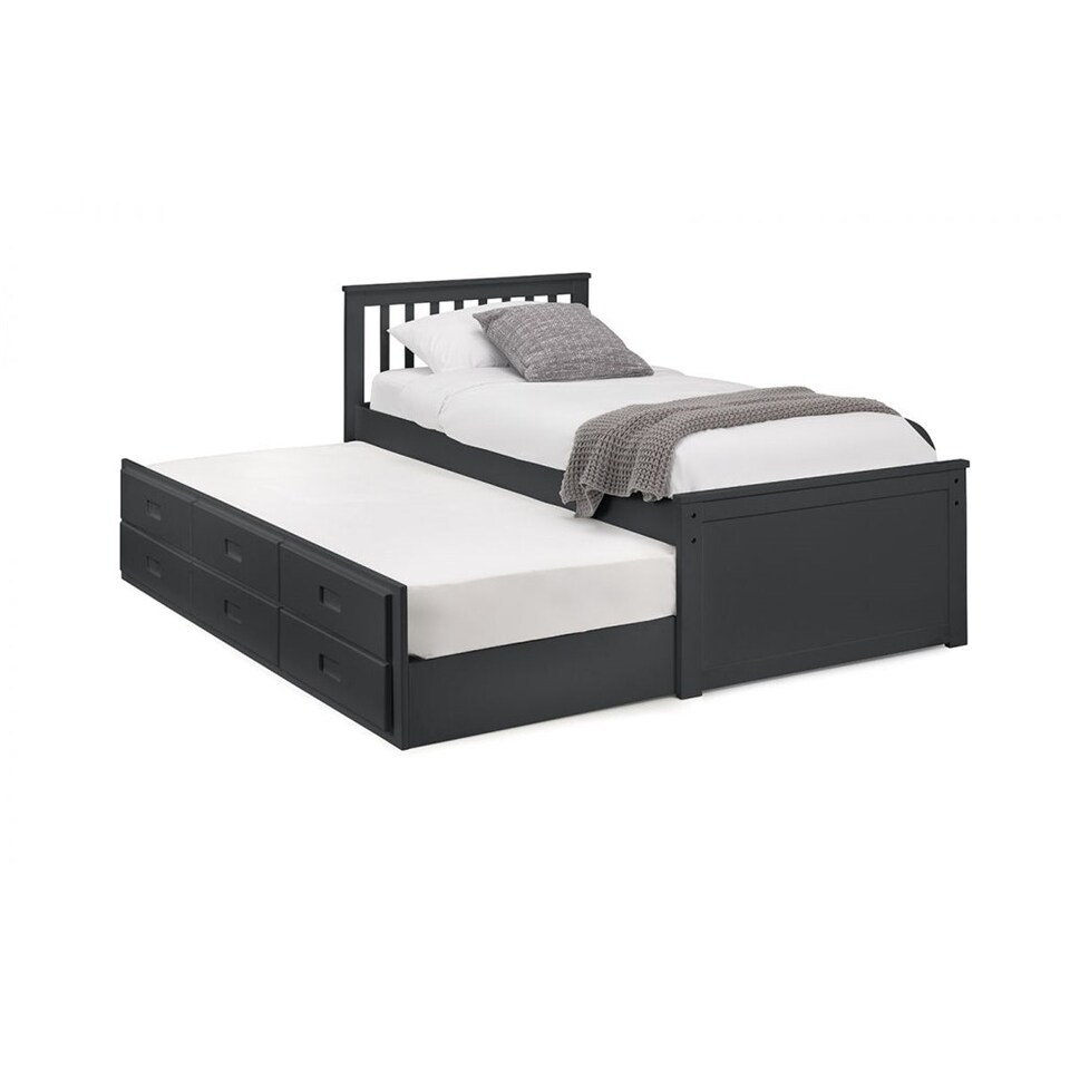 image 1 of Premier Anthracite Day Bed Single 3ft (90cm) + Pull Out Bed (Guest Bed)