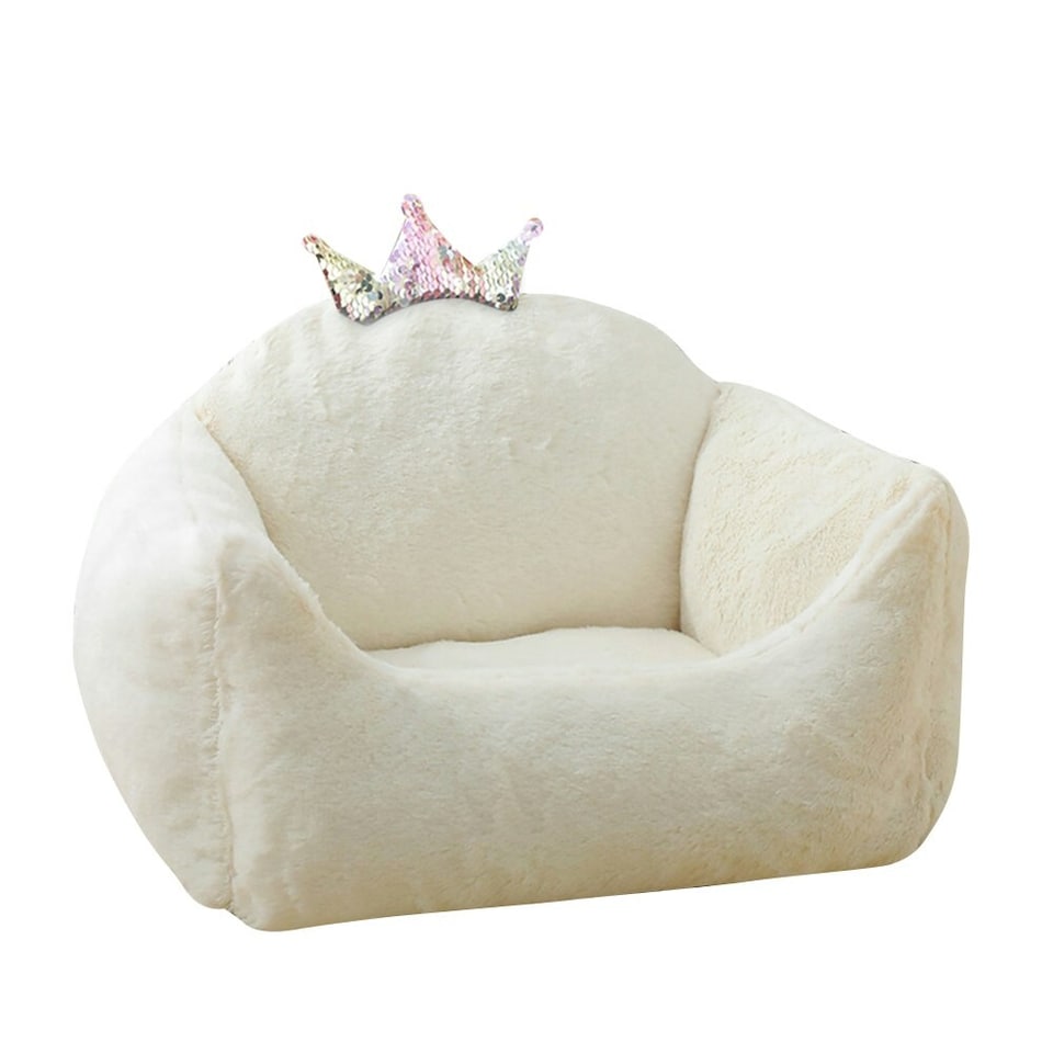 image 1 of Living and Home Soft Cushioned Crown Pet Bed | White | One Size
