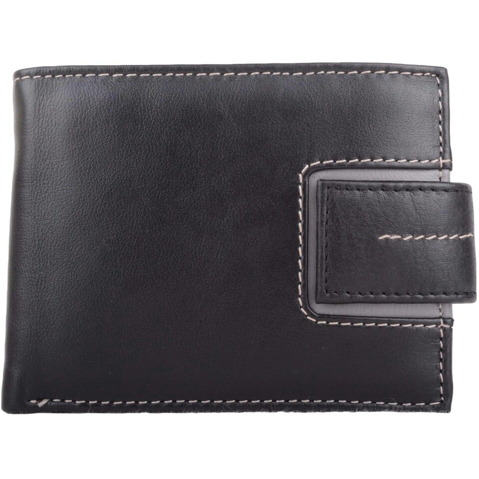 image 1 of Soft Leather Tri-Fold Money / Credit Card Holder / Wallet Brown