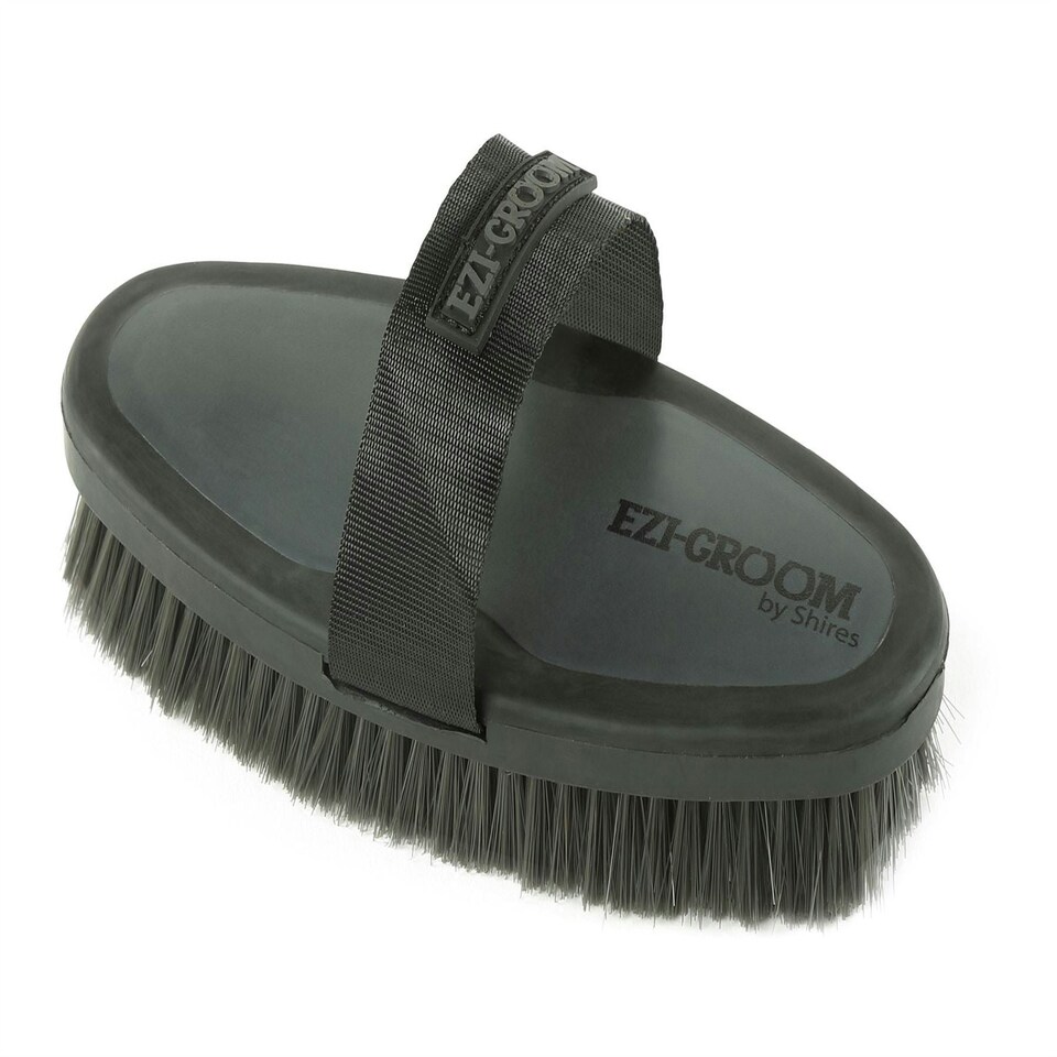 image 1 of Shires Ezi-Groom Grip Body Brush Black | Size: Large
Colour: Black