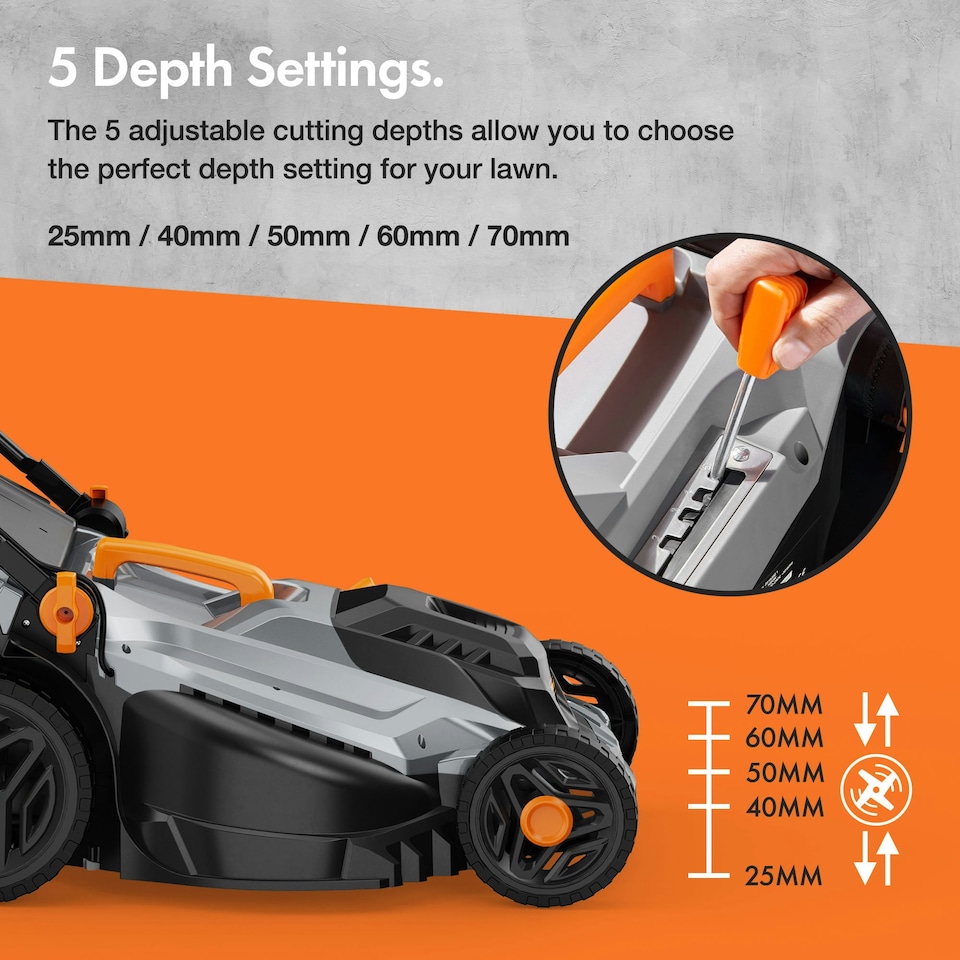 image 1 of VonHaus Lawnmower 1600W with 42L Collection Bag